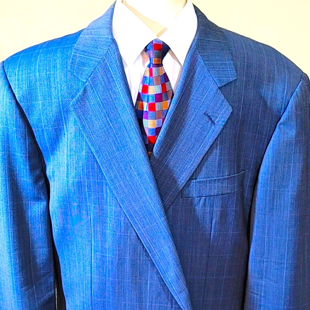 Hickey Freeman Windowpane Suit